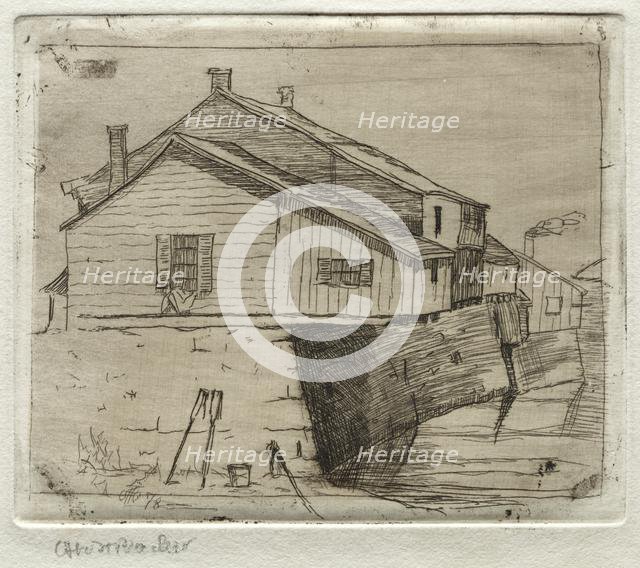 Cottages, Cleveland, 1878. Creator: Otto H. Bacher (American, 1856-1909).