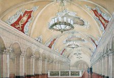 Project for the Komsomolskaya Metro station, 1949.
