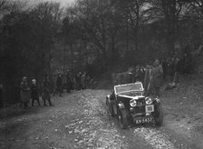 MG J2 of Mrs MM Riley climbing Nailsworth Ladder, Sunbac Colmore Trial, Gloucestershire, 1934. Artist: Bill Brunell.