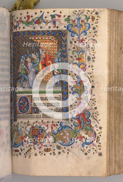 Hours of Charles the Noble, King of Navarre (1361-1425): fol. 169r, Christ Before Pilate, c. 1405. Creator: Master of the Brussels Initials and Associates (French).