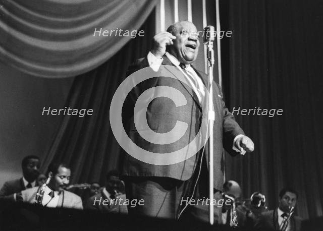 Jimmy Rushing with the Basie Band, London, 1963. Creator: Brian Foskett.