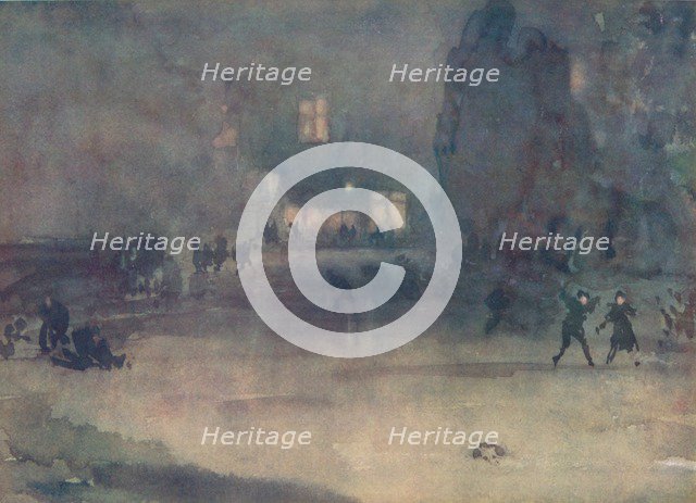 'Nocturne - Amsterdam in Snow', 1882, (1904). Artist: James Abbott McNeill Whistler.