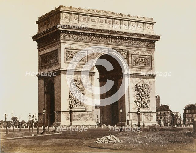 Arc de triomphe de l'ètoile, 1860s. Creator: Edouard Baldus.