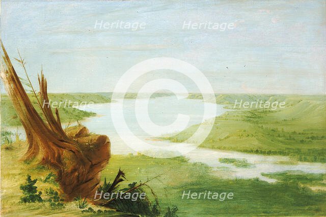 View on Lake St. Croix, Upper Mississippi, 1835-1836. Creator: George Catlin.