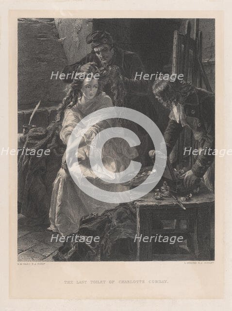 The Last Toilet of Charlotte Corday, after 1863. Creator: Lumb Stocks.