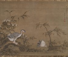 Geese on a Riverbank, Qing dynasty (1644-1911), 1750. Creator: Shen Kai.