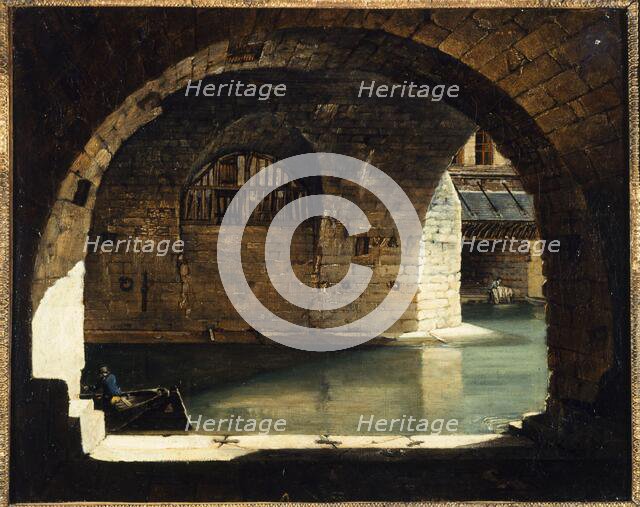 View of the Hôtel-Dieu laundry, around 1820, current 4th arrondissement. Creator: Unknown.