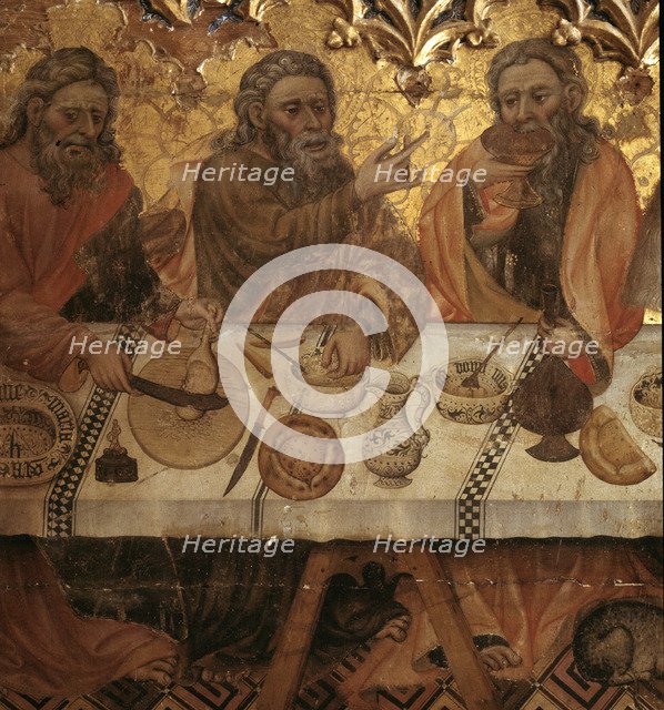  'Last Supper', detail of the painting by Jaume Ferrer I.