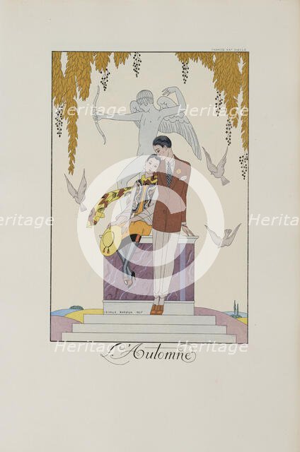 Falbalas et fanfreluches: L'Automne, 1925. Creator: Barbier, George (1882-1932).