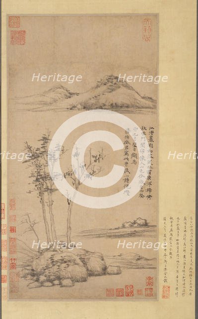 Wind among the Trees on the Riverbank, 1363. Creator: Ni Zan.