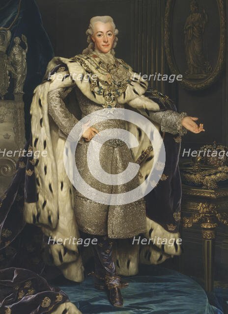 Gustav III, 1746-1792, King of Sweden, 1777. Creator: Alexander Roslin.