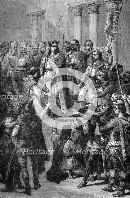 Coronation of Hugh Capet as King of France, Noyon, 1st July 987 (1882-1884).Artist: Ahurel
