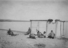 Receiving mud procedures at Lake Shira, 1890. Creator: LI Vonago.