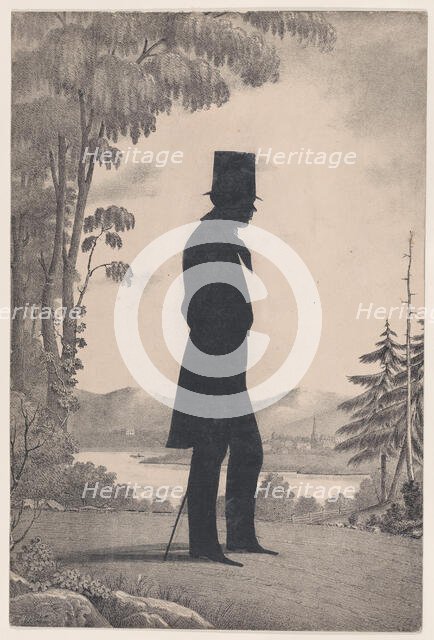 Silhouette of Edward Worth of Saco, Maine, 1828-83. Creator: William Henry Brown.