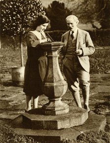 Ramsay MacDonald, first Labour Prime Minister, at Chequers with his his daughter, 1924, (1935). Creator: Unknown.