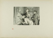 The Paintings Exhibition of 1868: Giving it the last touch, 1868, printed 1920. Creator: Etienne Carjat.
