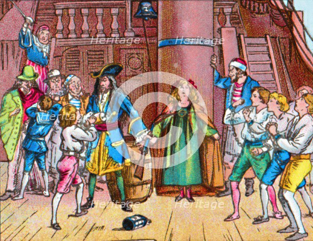 'Wendy tied to the mast', c1905. Artist: Unknown.