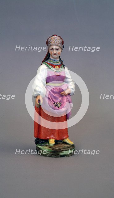 Woman from the Series Peoples of Russia (Imperial Porcelain Factory), 1780-1790. Artist: Rachette, Jacques-Dominique (1744-1809)