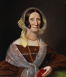 Portrait of the Authoress Sara Wacklin, 1840. Creator: Johan Erik Lindh.