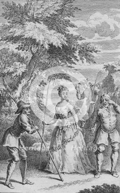 'Damon & Phillida', c1730. Artist: Gerard Vandergucht.