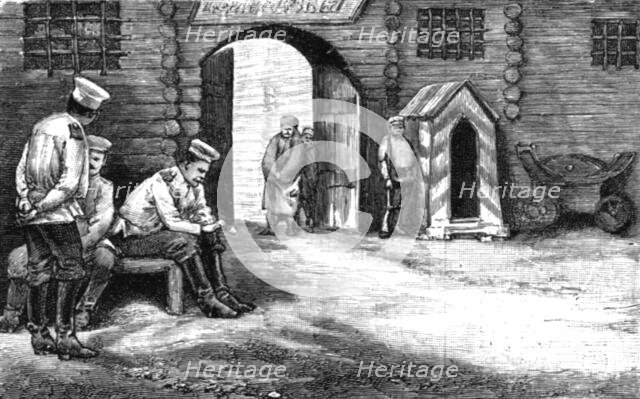 ''Russia's Traetment of her Prisoners; Notes at Kharsakov, Saghalien, Eastern Siberia; Prison Gate K Creator: Unknown.