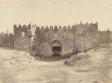 Jérusalem. Porte de Damas ou des colonnes (Bab-el-Ahmoud), 1860 or later. Creator: Louis de Clercq.