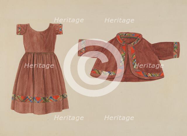 Child's Dress and Jacket, c. 1937. Creator: Lucien Verbeke.