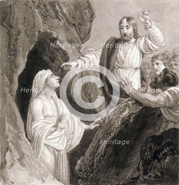 'Christ Raising Lazarus from the Tomb', c1810-c1844.  Artist: Henry Corbould 