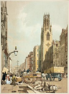 St. Dunstans Fleet Street, plate 23 from Original Views of London as It Is, 1842. Creator: Thomas Shotter Boys.