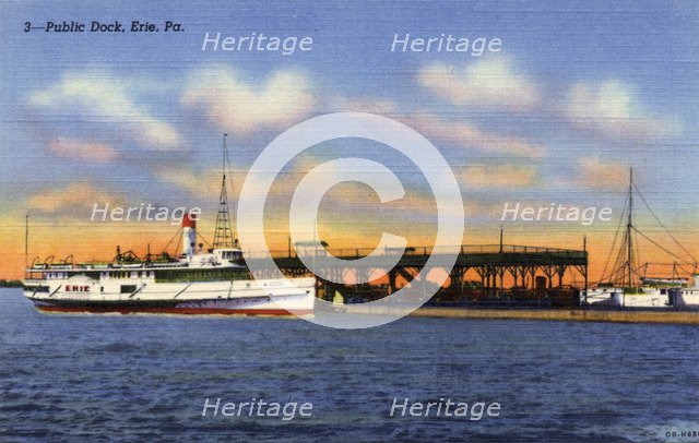 Public dock, Erie, Pennsylvania, USA, 1940. Artist: Unknown