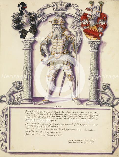 Rudolf II Hohenzollern; Chronicle of the Hohenzollern Family, about 1572. Creator: Jorg Ziegler.