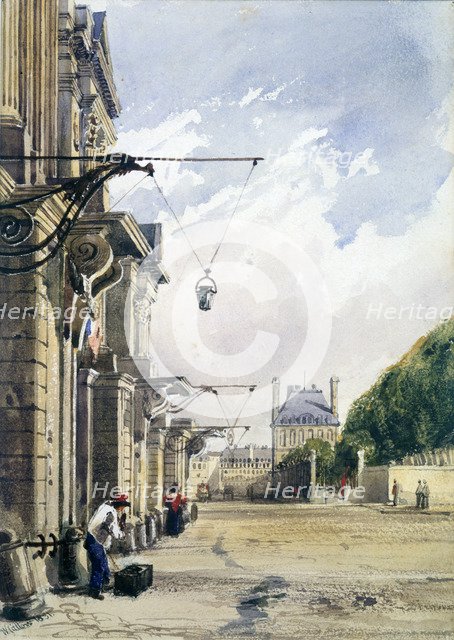 'Rue de Rivoli, near the Tuileries, Paris', 1831 Artist: William Callow