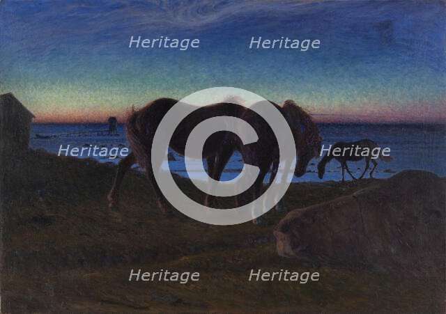 Grazing by the Shore, 1900. Creator: Kreuger, Nils (1858-1930).