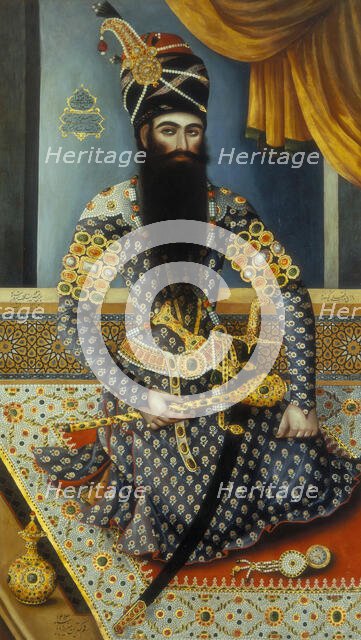 Fath Ali Shah, the Shah of Persia, (c1800?). Creator: Unknown.