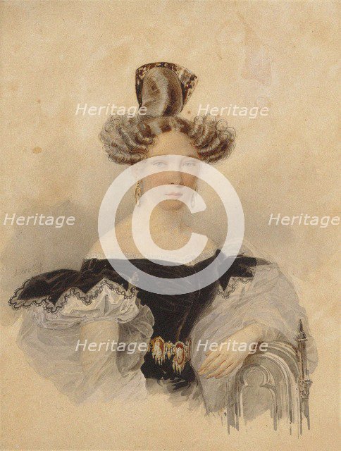 Portrait of Countess Sofia Alexeevna Lvova (1811-1883), née Perovskaya, 1830s.