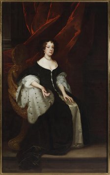 Portrait of Catherine of Braganza (1638-1705), Queen consort of England, 1670. Creator: Lely, Sir Peter (1618-1680).