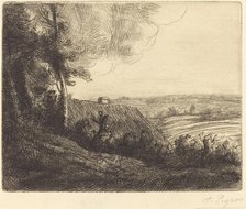 Landscape: Road to Horville (Paysage: Chemin d'Horville). Creator: Alphonse Legros.