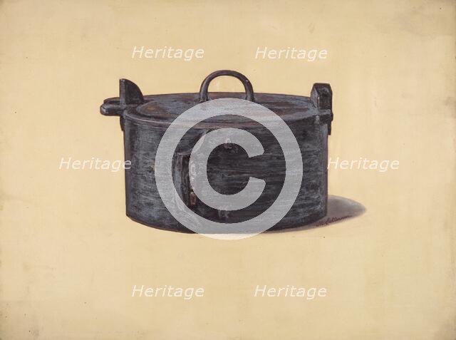 Wooden Work Box, c. 1937. Creator: Max Soltmann.