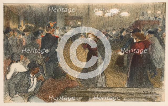 Bal de Barrière, 1898. Creator: Théophile Alexandre Steinlen (Swiss, 1859-1923); Imprimerie Champenois; print tipped into volume along top edge..
