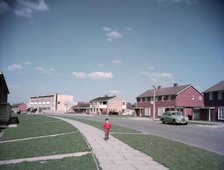 Street on a housing estate, c1955-1965 (?). Creator: Arthur Charles Kirby Ware.