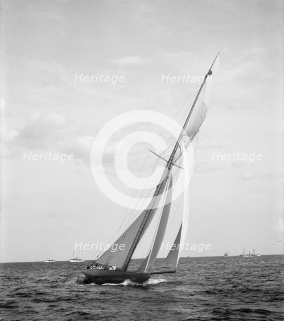 Shamrock II at the finish, Oct. 3, 1901, c1901 Oct 3. Creator: Unknown.