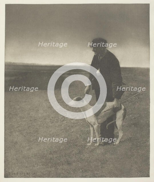 The Poacher - A Hare in View, (Suffolk), c. 1883/87, printed 1888. Creator: Peter Henry Emerson.