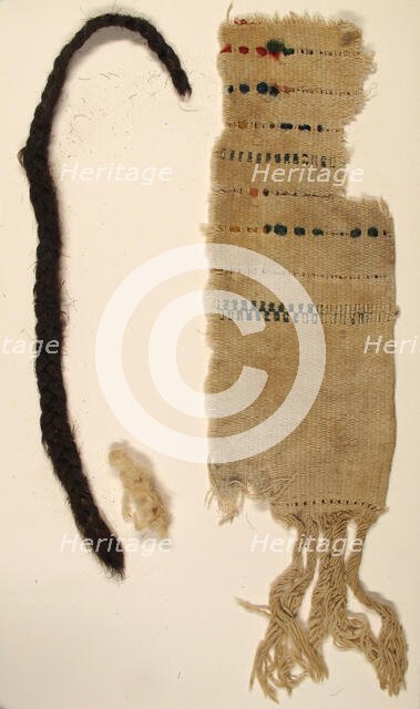 Textile Fragments and braid, Coptic, 4th-7th century. Creator: Unknown.