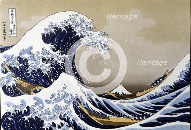 'Kanagawa Coast', painting from the series '36 Views of Mount Fuji', 1834. Creator: Hokusai, Katsushika (1760 -1849).