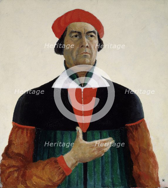 Self-portrait, 1933. Artist: Malevich, Kasimir Severinovich (1878-1935)
