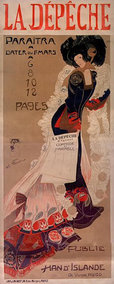 La Dépêche, c. 1900. Creator: Feure, Georges de  .