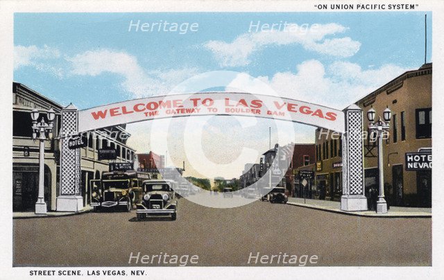 Welcome to Las Vegas sign, Las Vegas, Nevada, USA, 1930. Artist: Unknown