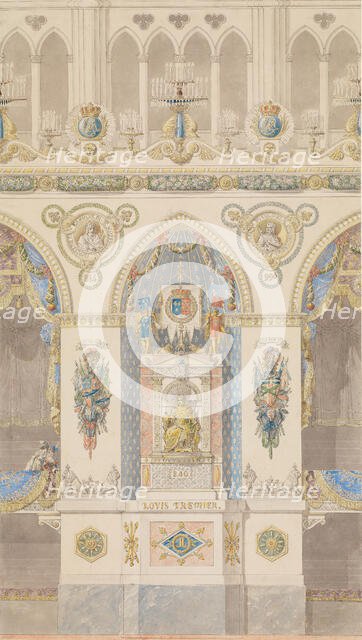 Interior Elevation, Reims Cathedral, n.d.. Creators: Charles Percier, Pierre Francois Leonard Fontaine.