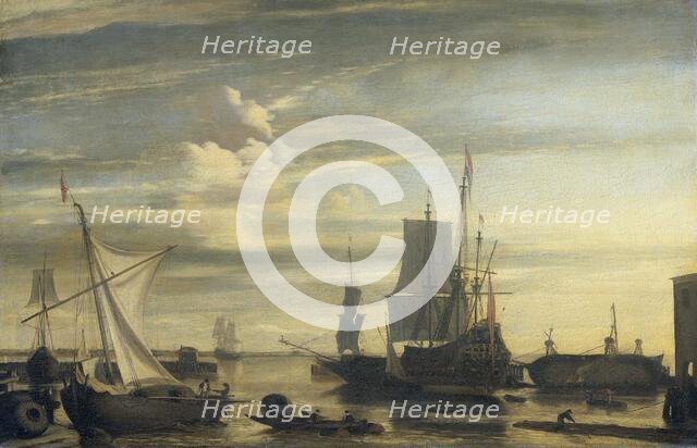 Harbor at Sunset, 1675-1699. Creator: Jan Claesz Rietschoof.