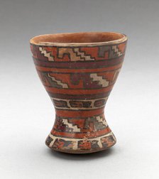 Cup with Rows of Geometric, Textile-like Patterns, 180 B.C./A.D. 500. Creator: Unknown.